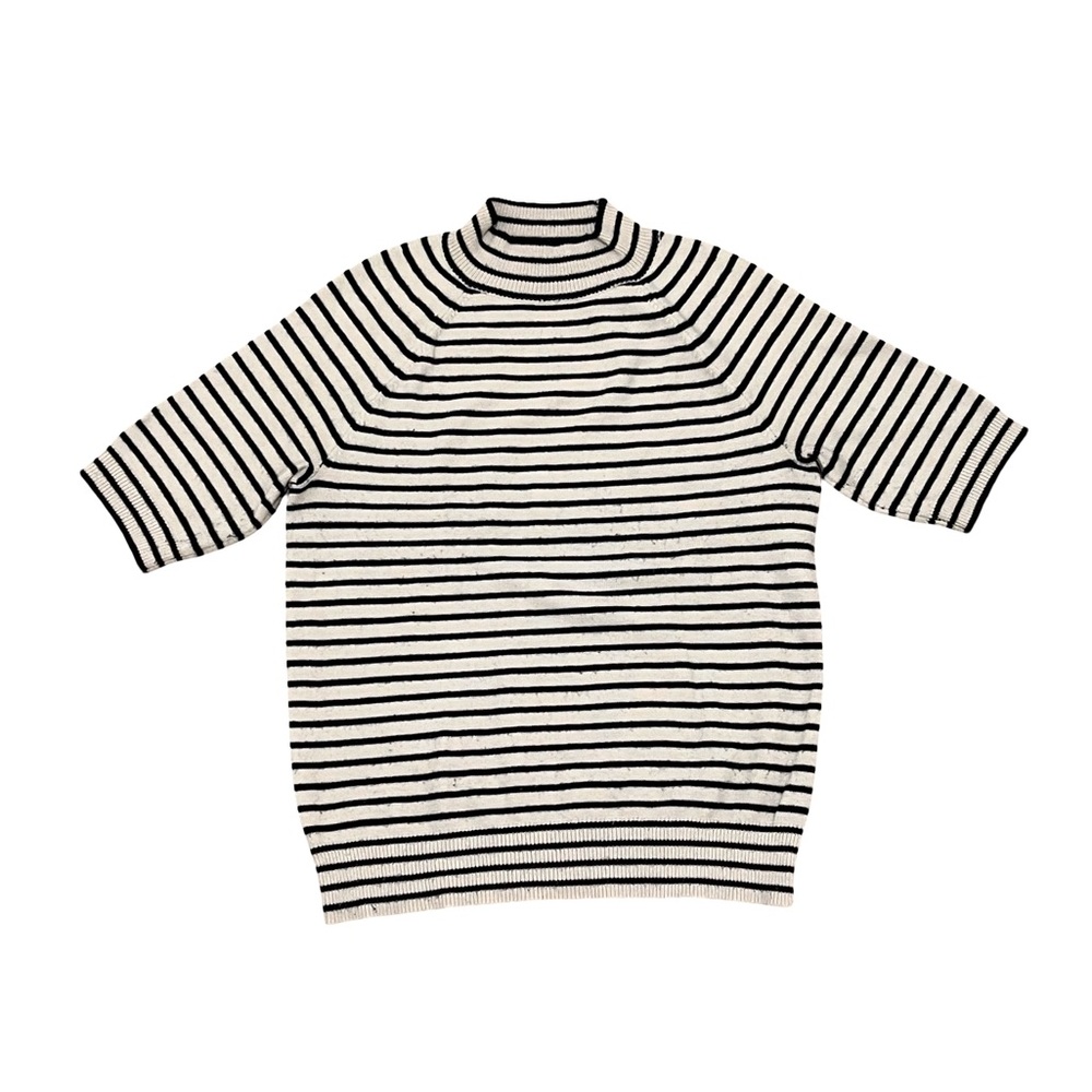 Ann Taylor Striped Mock-Neck Sweater – Size S